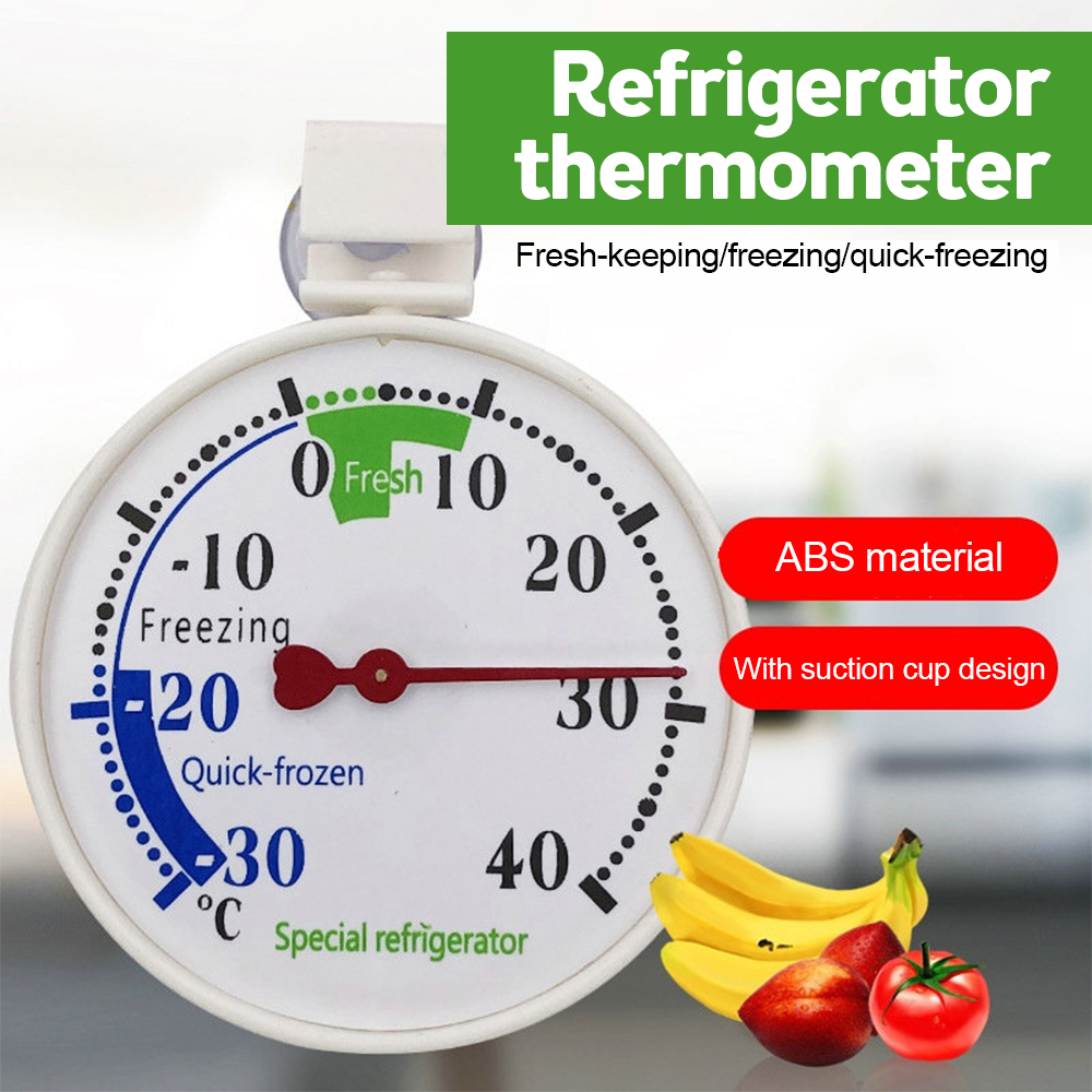 Shockley Refrigerator Thermometer -30-40 deg C Classic Fridge Thermometer Large Dial Thermometer for Freezer Refrigerator Cooler