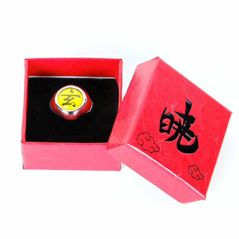 Anime Naruto Ring Shippuden Alloy Akatsuki Member Uchiha Itachi Cosplay Ring Boxed