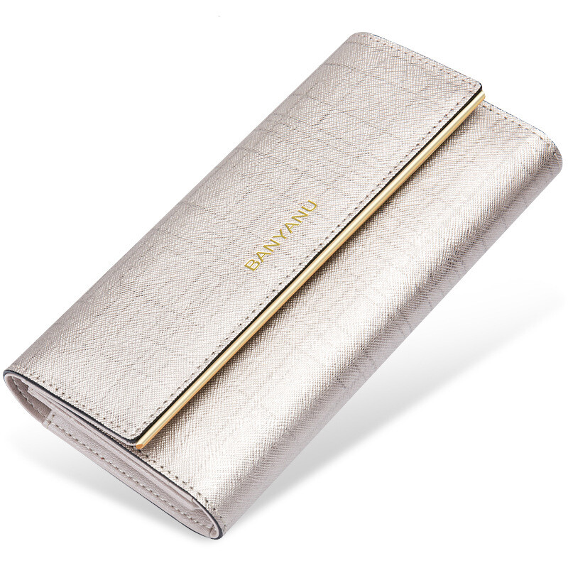 Brand Women's Split Genuine Leather Long Wallets Lady Luxury Clutch Bag Coin Purse Female Fashion Credit Card Holder Real Leather for Women