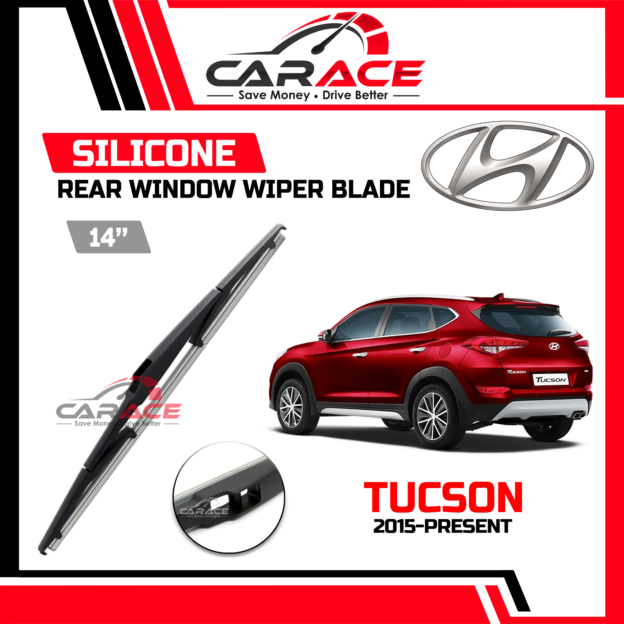 12 In Rear Wiper Blade Rear Wiper Arm Blade Set For Hyundai Tucson 2010-2015 & Kia Sportage 2011-2016 Hyundai Elantra Rear Wiper Blade - Foto 12