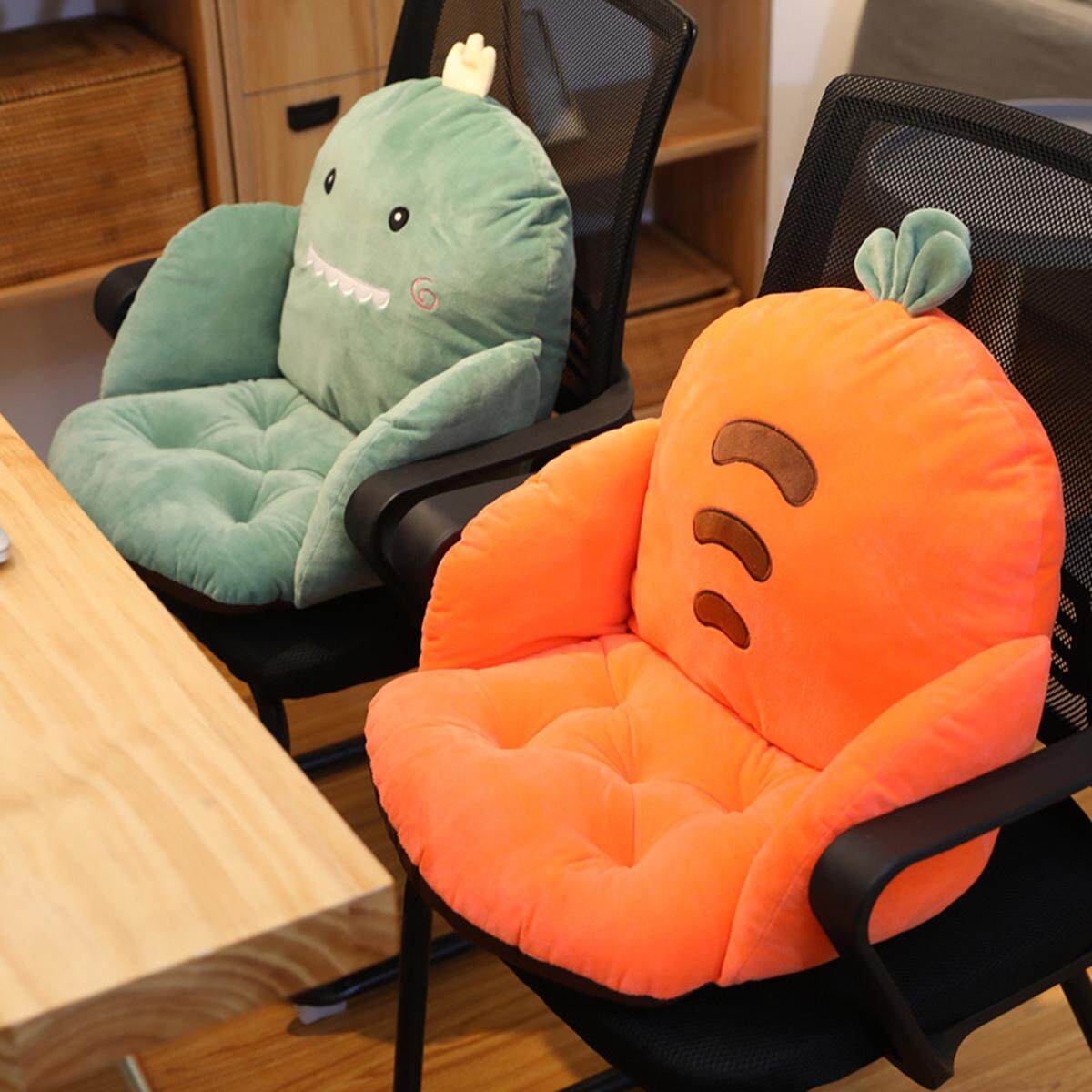 Car Seat green Fan-Ling Semi-Enclosed One Seat Cushion Chair Cushions Desk Warm Comfort Seat Cushion Pad for Support Waist Backrest Winter Plush Cushion for Home Office Chair