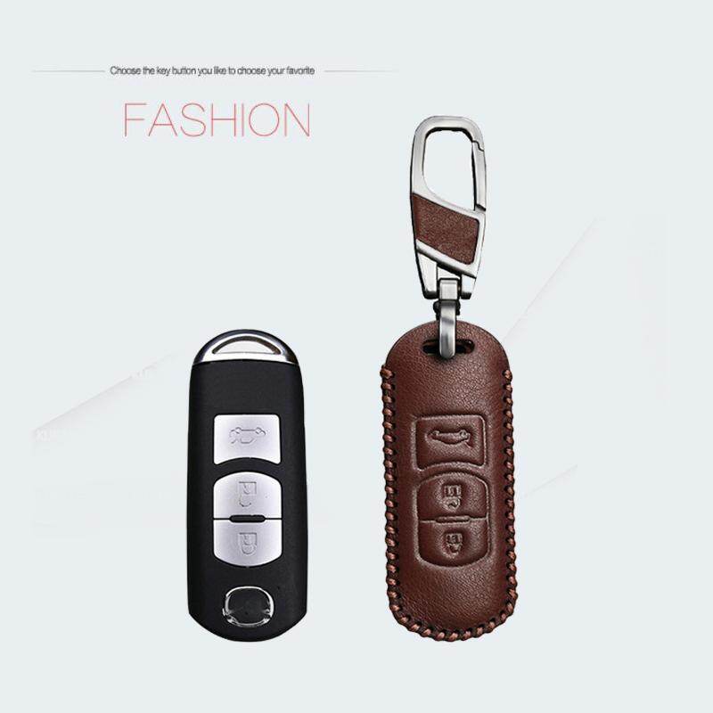 2018 Car Key Case Genuine Leather Auto Styling Key Cover For Mazda 2 3 5 6 Cx5 Cx7 Cx9 Atenza Axela Familia Keychain Accessories