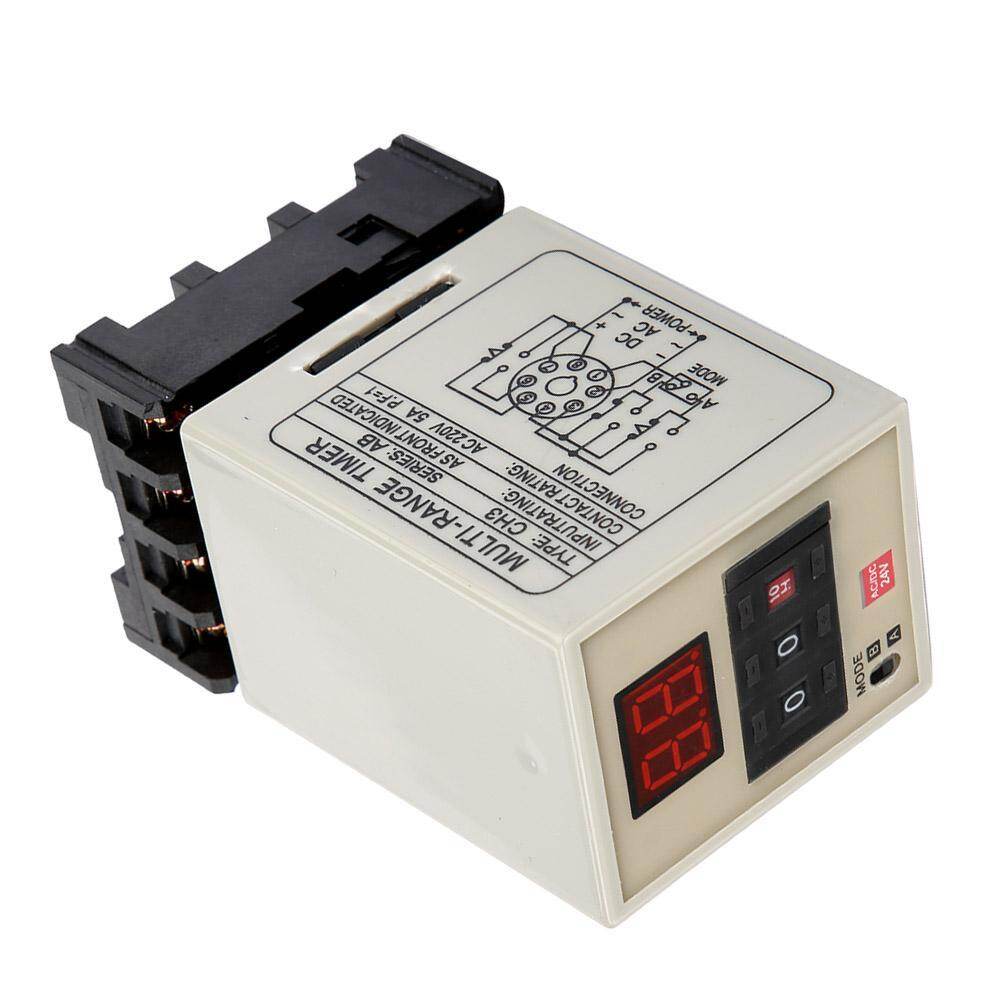 Zonejoy Chuyển tiếp Bộ hẹn giờ chế độ kép AH3-DM 0.01S-99h Màn hình LED 12/24/110/220/380V