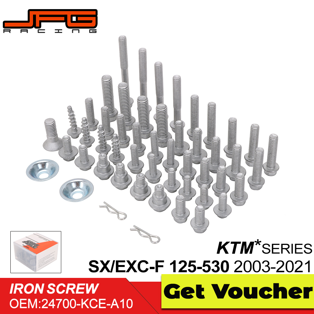 Jfg racing motorcycle motocross fairing screw bolt kit plate sets for ktm sx exc xc 125 150 250 350 450 530