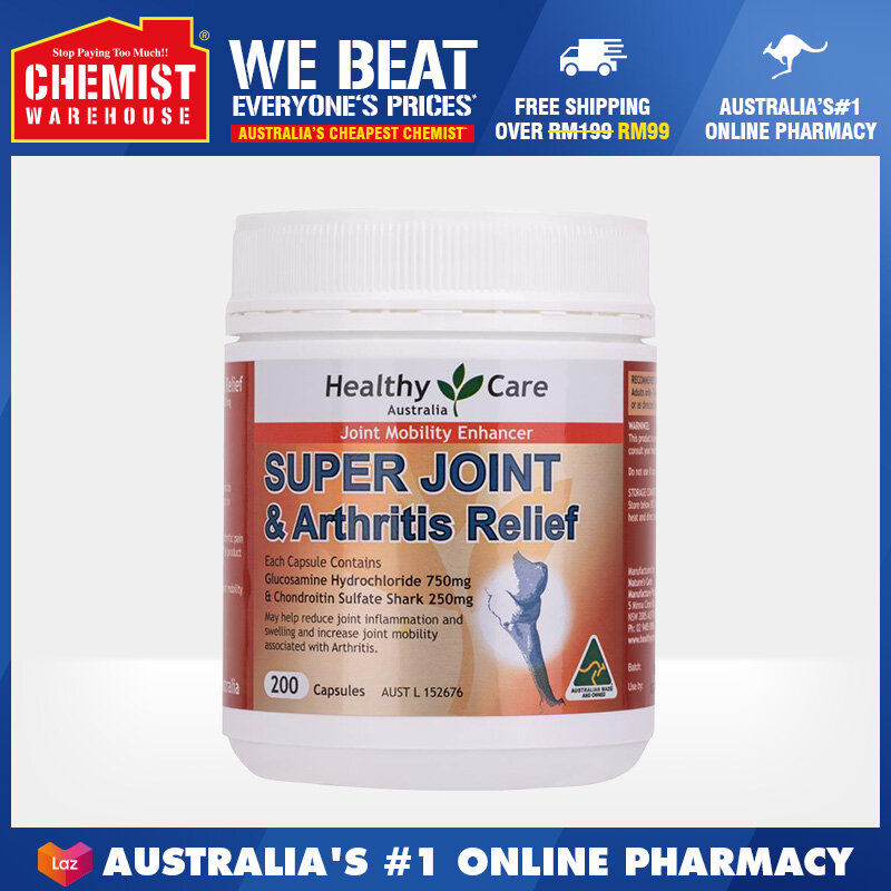Healthy Care Super Joint and Arthritis Relief 200 Capsules Maintains