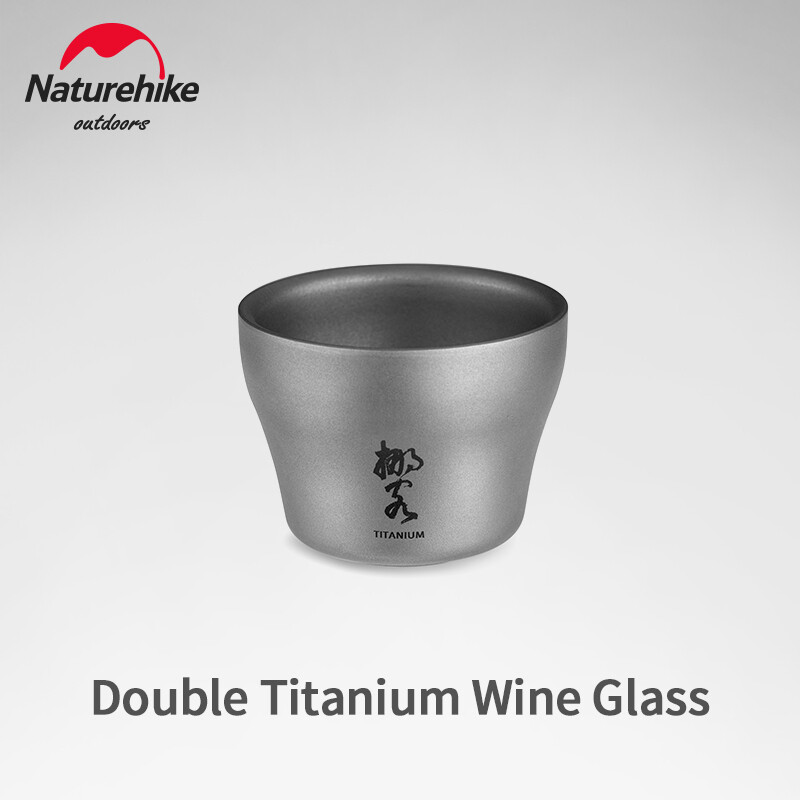 Naturehike 2021 New Titanium Cup Ultralight Water Mug Double Layer Tea Cup Beer Mug For Outdoor Camping Hiking Picnic