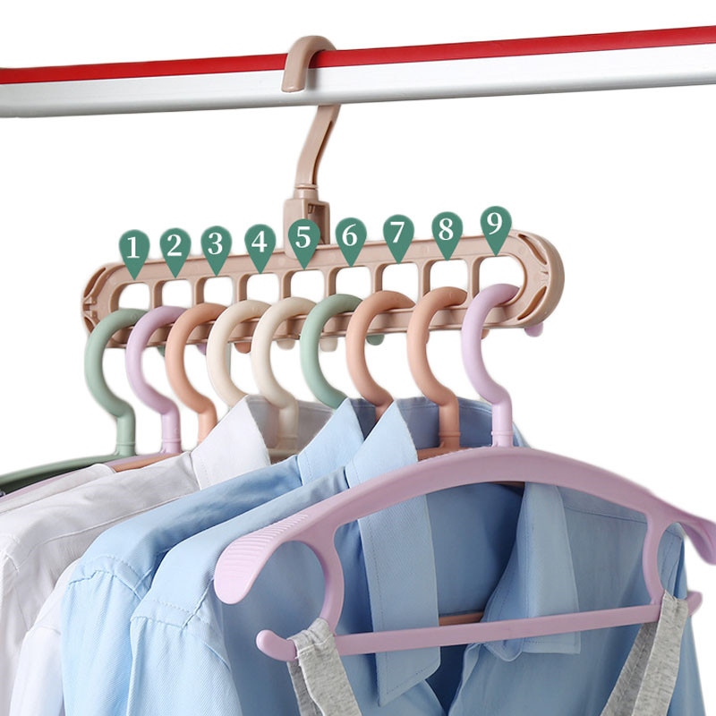[HOT W] Magic Multi-port Support hangers for Clothes Drying Rack Multifunction Plastic Clothes rack drying hanger Storage Hangers