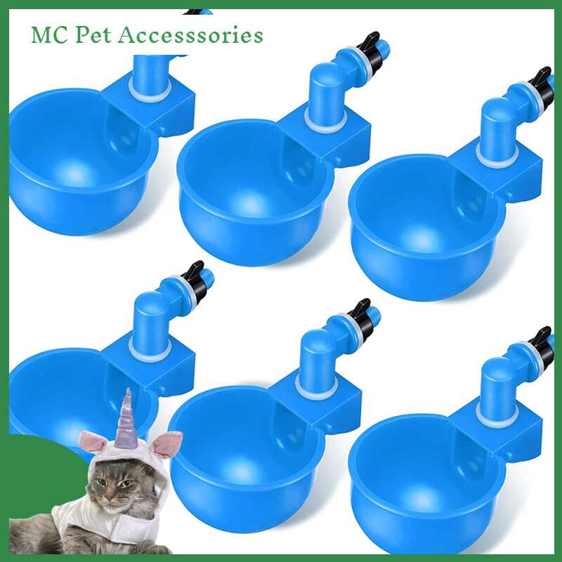 6pcs Chicken Drinking Bowl Poultry Automatic Drinking Fountain Drinking Cup For Ducks Turkeys Birds