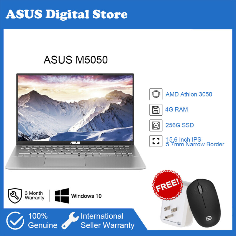 ASUS M5050 2020 new model AMD Athlon 15.6-inch Lightweight Laptop Using for Student Office Business portable (dual-core 3050/8G/256G SSD)Silver Color Malaysia