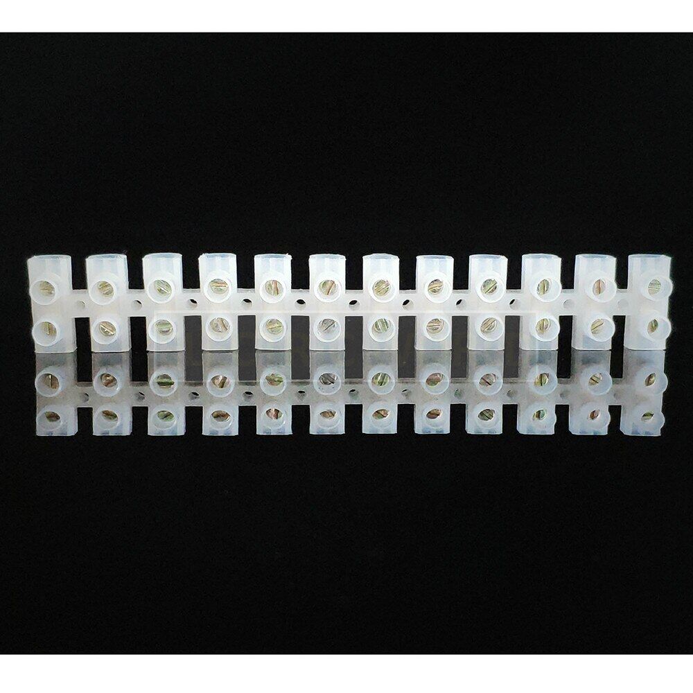 Wire Connector Dual Row 12 Positions Barrier Strip Block Terminal Plastic Electrical Connector Terminal Screw Terminal Block