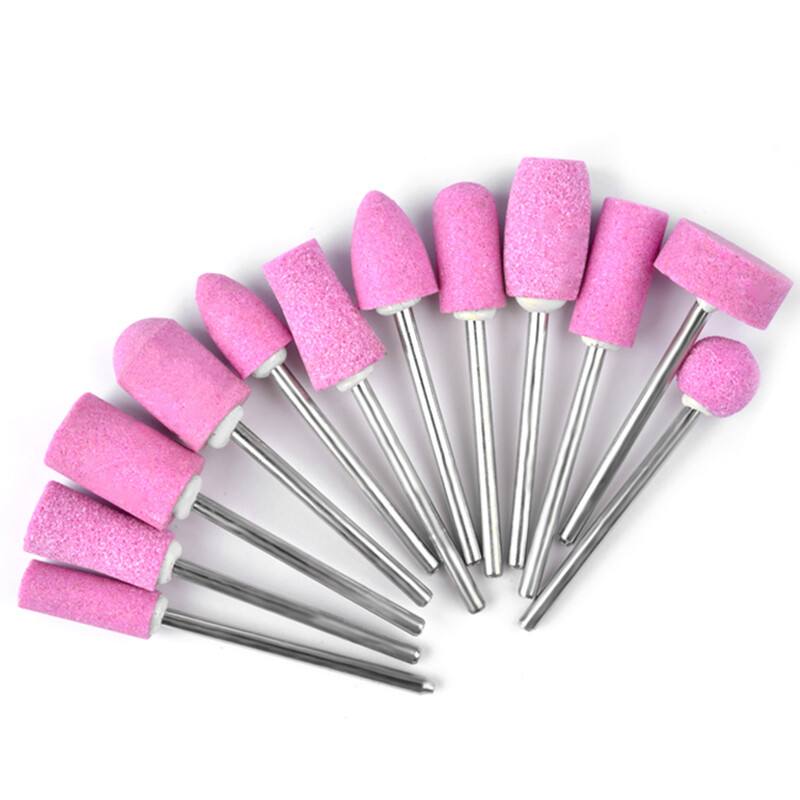 [Ready stock] KIRRUN 12Pcs Ceramic Nail Drill Bits, Stainless Steel Ceramic Electric Machine Drill Bits File Nail Art Polishing Grinding Head Manicure Pedicure Tools Set