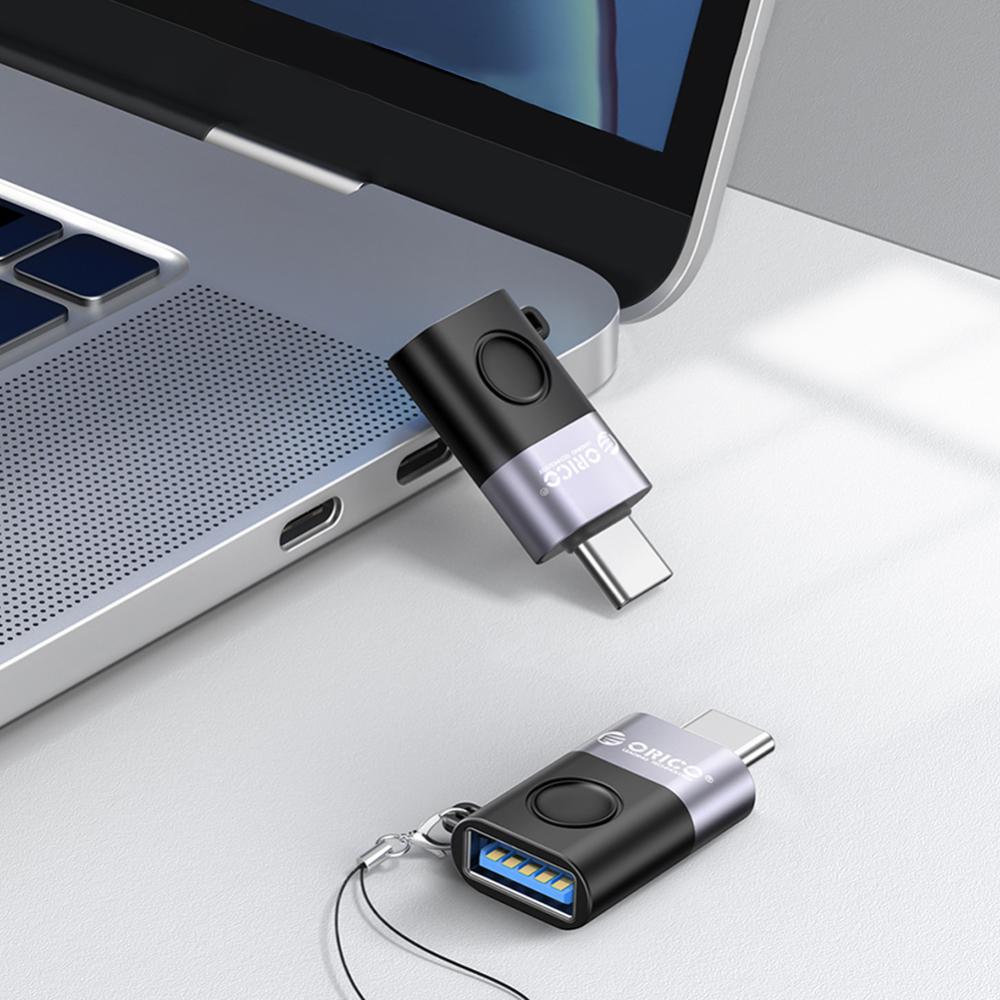 USB-C Data Transfer Converter OTG Transfer Speed 480Mbps Type-C To USB Adapter 22.5W Fast Charging USB C Adapter Connector Aluminum Alloy