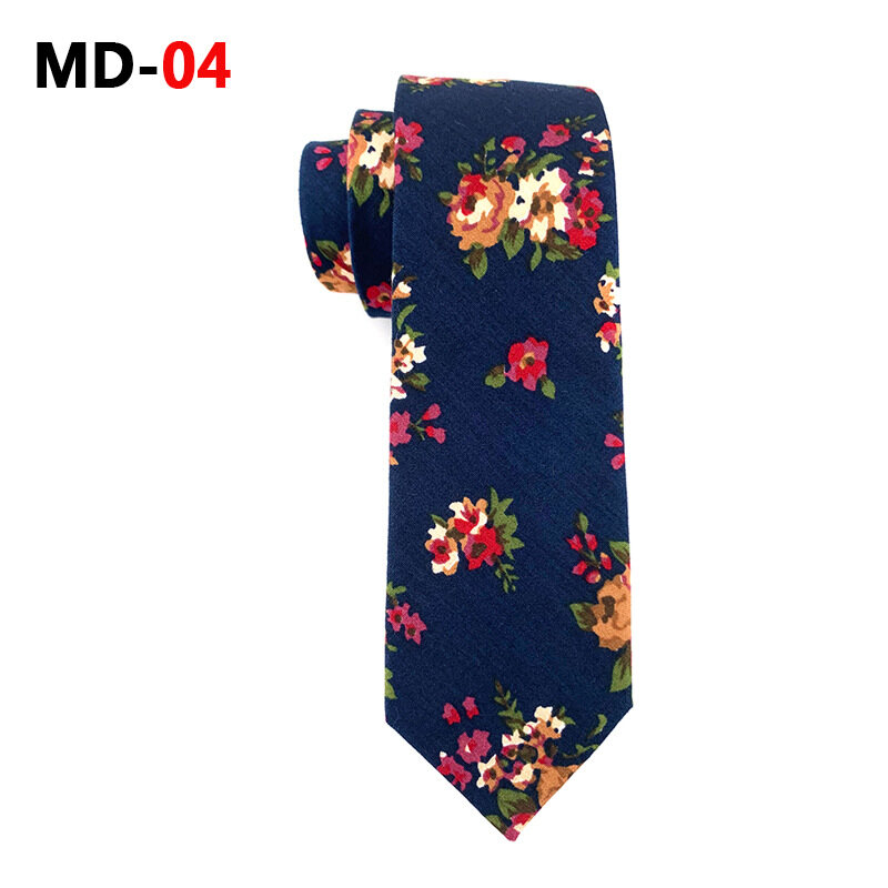 2022 Cotton Printing 6cm Narrow Fashion Men's Tie