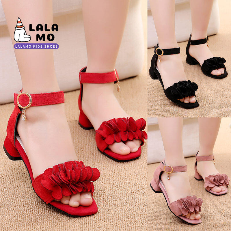 Kids Girl Sandals Beautiful Suede Upper Soft Bottom 2021 Summer Princess Shoes