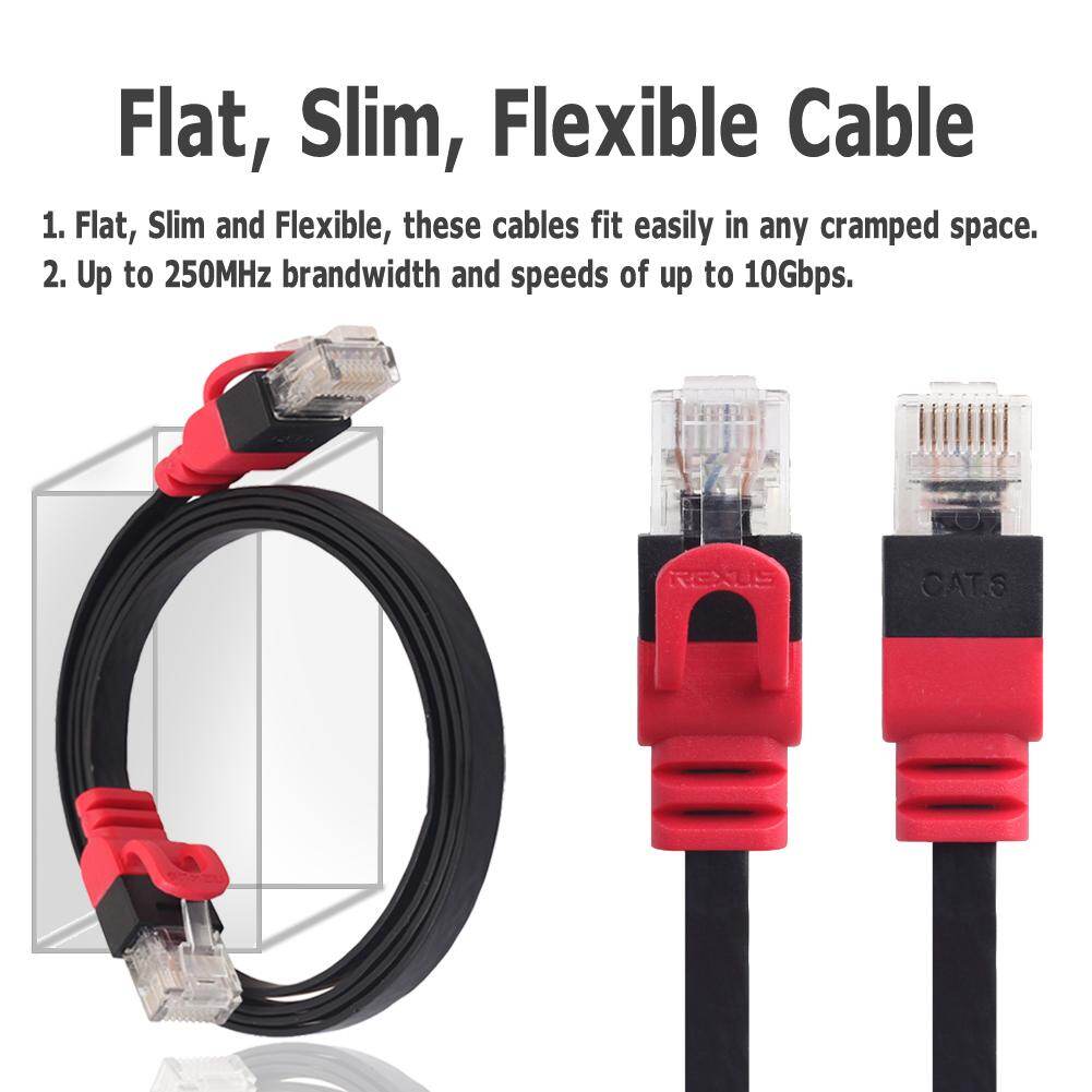 Ethernet Cable Flat Design CAT6 Network Cable RJ45 Lan Cable Patch Cord for PS4 Xbox Smart TV Router Switch Laptop