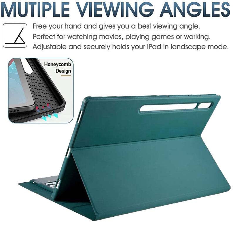 Touchpad Vỏ bàn phím cho iPad Pro 13 2024 với Chuột Bluetooth, da mỏng Trường hợp với bàn phím tháo rời không dây và hộp đựng bút chì cho iPad Air 13 2024, iPad Pro 12.9 inch