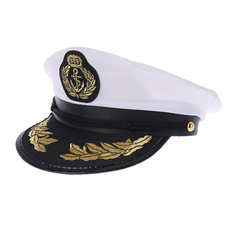 Mũ Thuyền Trưởng Hải Quân Du Thuyền Trưởng Thành Màu Trắng Trang Phục Hóa Trang Dự Tiệc Mũ Thủy Thủ