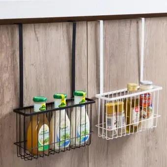 1pcs Iron Kitchen Shelf Cupboard Storage Basket Shelf Hanging