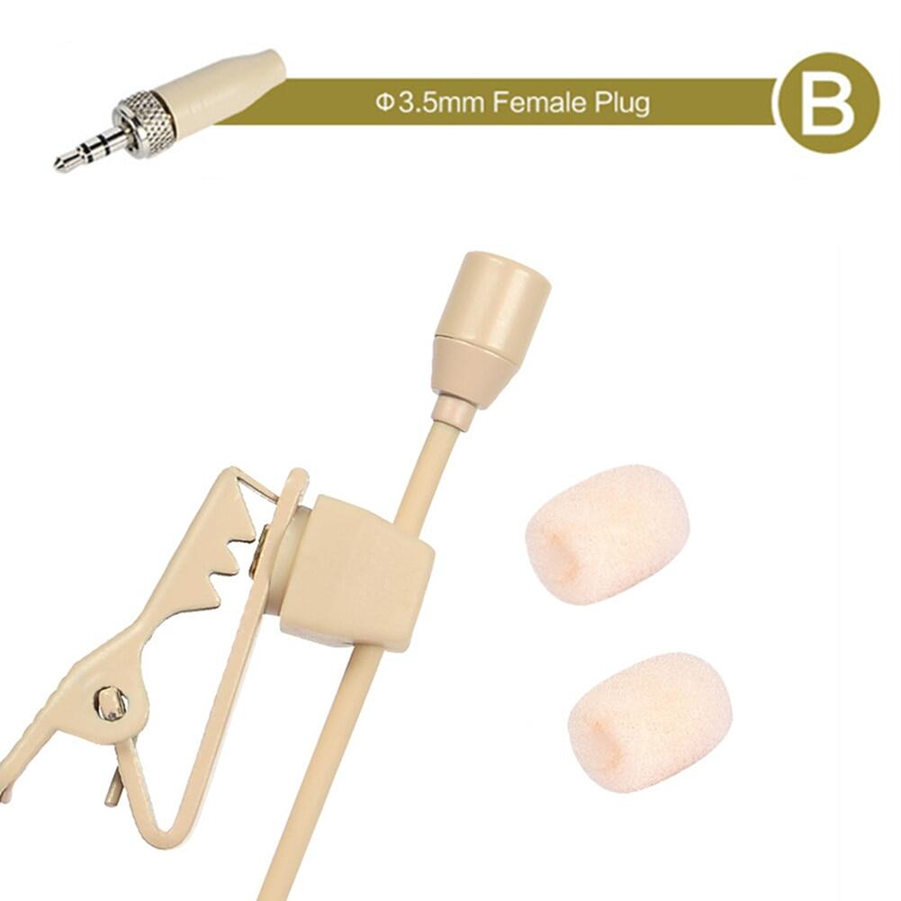 3.5Mm Lavalier Microphone Beige 3-Pin 4-Pin XLR Clip Lapel Mic For Shure Wireless For Stage Houses Of Worship Lecturers Micropho