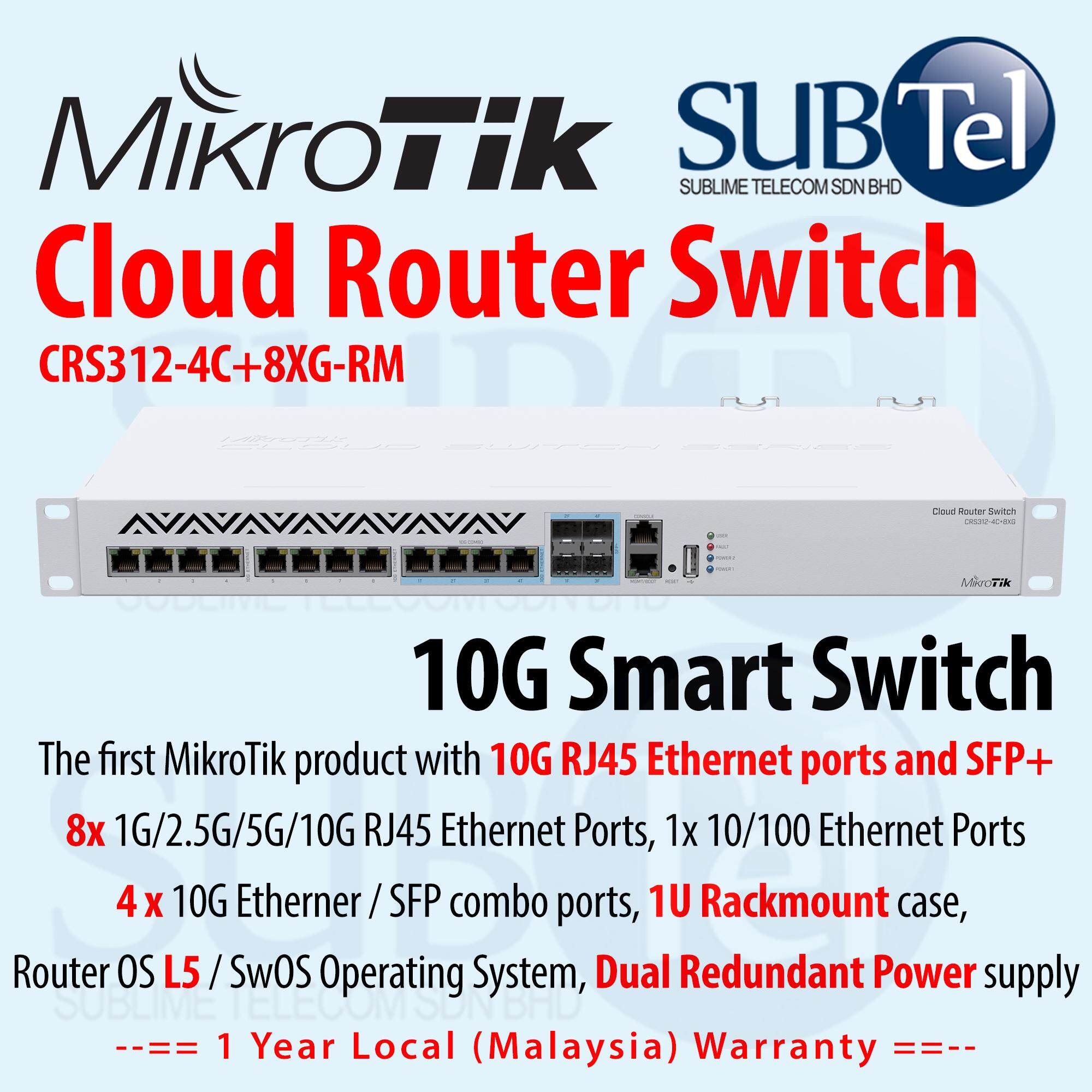 MikroTik Routers and Wireless - Products: CRS312-4C+8XG-RM