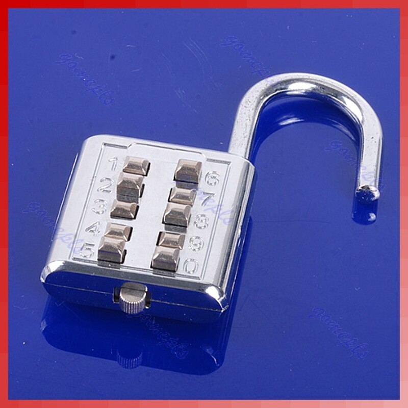 5-digit Travel Combination Lock Metal Mini Padlock Backpack Security Lock Luggage Password Lock Weather-proof