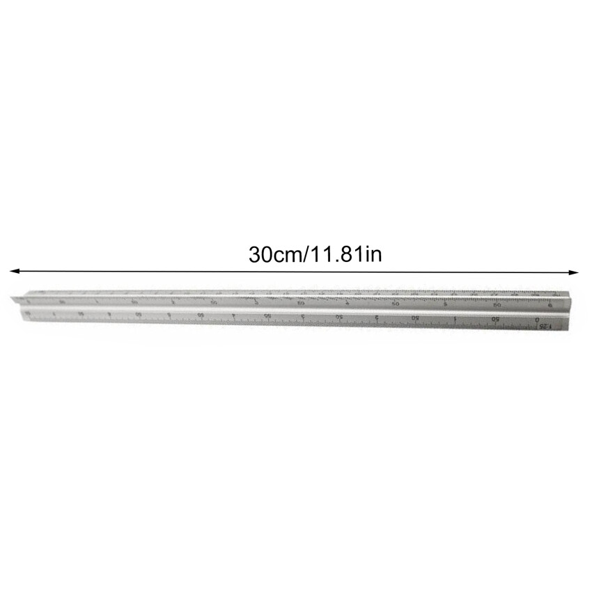 30 cm aluminum alloy triangle scale construction engineering technical drawing ruler
