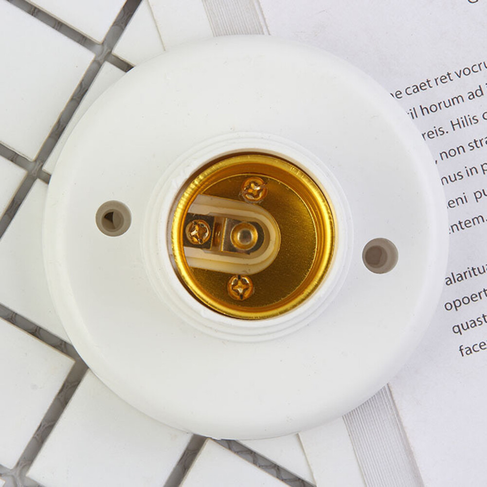 220V E27 nắp vặn ổ cắm đèn LED đui đèn ổ cắm tròn cơ sở Đèn trần bóng đèn sửa chữa cơ sở Đèn cây đui đèn