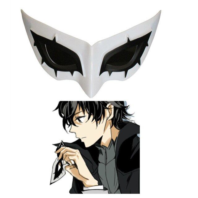 P5 Persona 5 Cosplay Kurusu Akira Joker Cosplay Wig Hair Wig + Halloween Party Role Cosplay Costume 2 PCS Set