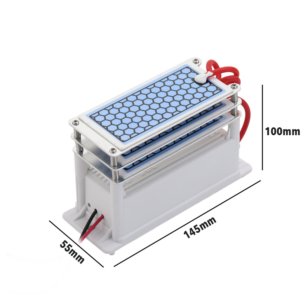 Smart Sensor Portable Ceramic Ozone 15g/h Generator Long Life Three Ozone Tablets Integrated Plate Air Water Purifier Ozonizer