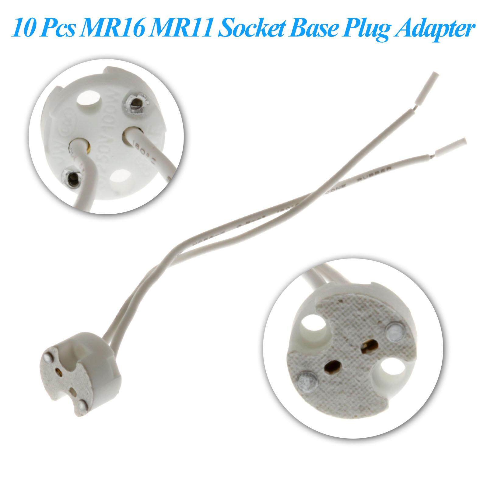 10pcs New MR11 MR16 GU5.3 G4 Wire Connector Halogen LED Bulbs Holder Base Socket 