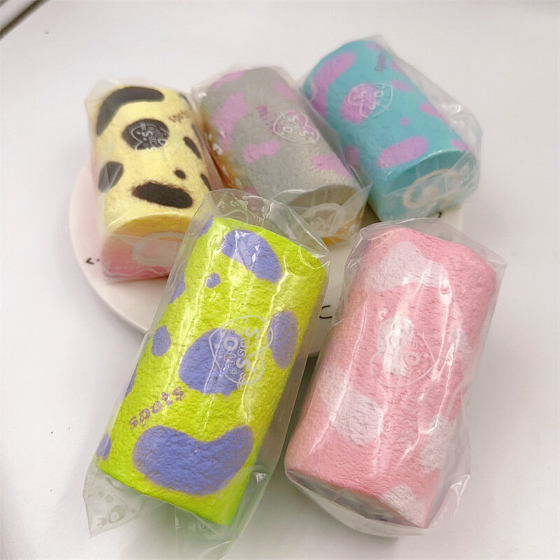 PU đàn hồi chậm Squishy trứng cuộn giải nén mềm mô phỏng bánh trang trí văn phòng đồ chơi đồ chơi xả stress