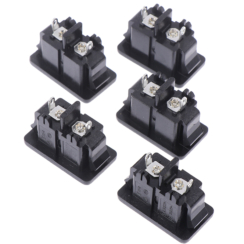 maelovely 5Pcs New AC250V 5A 2Pin AC power socket Mount Female Socket