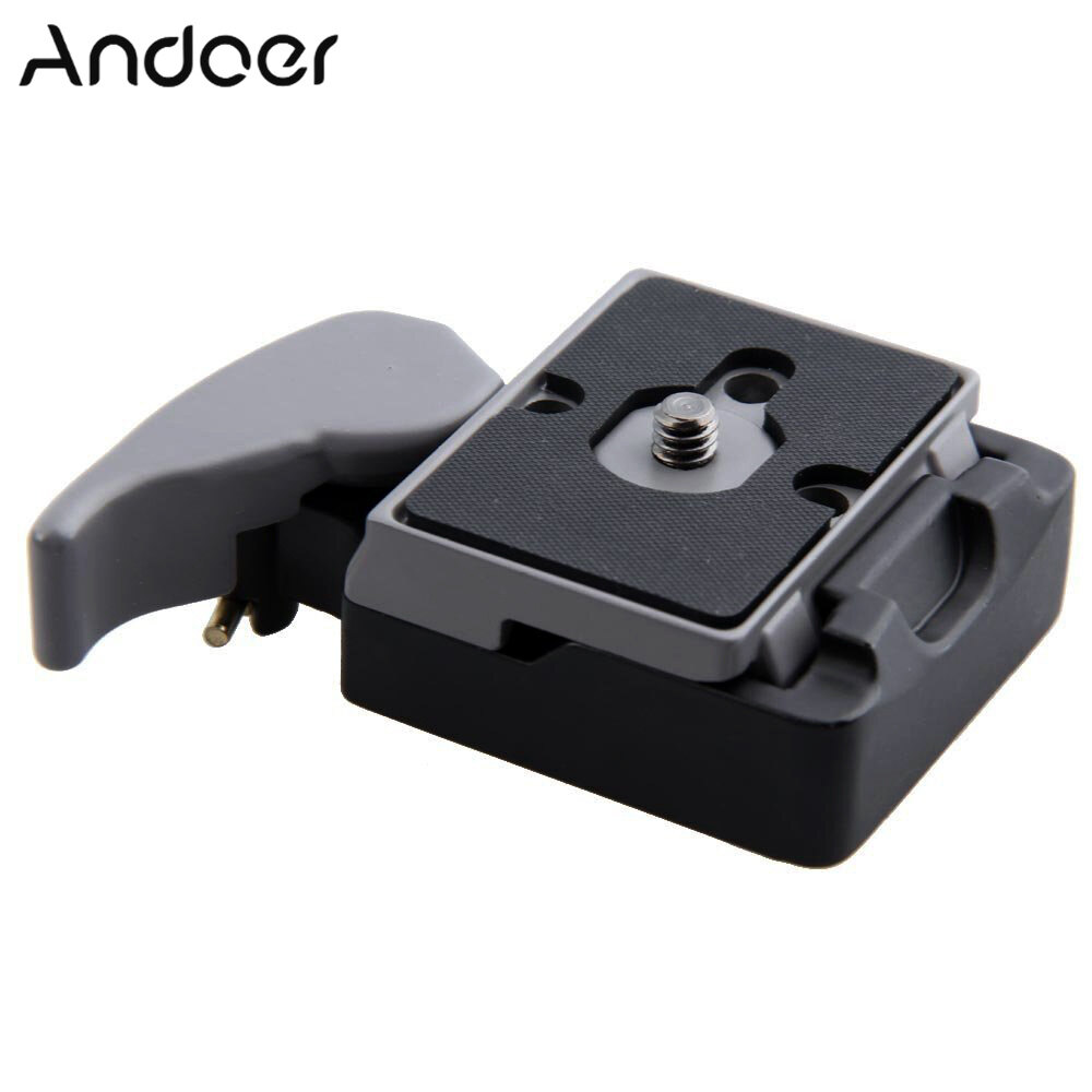 Camera 323 Quick Release Clamp Adapter + Quick Release Plate Compatible for Manfrotto 200PL-14 Compat Plate