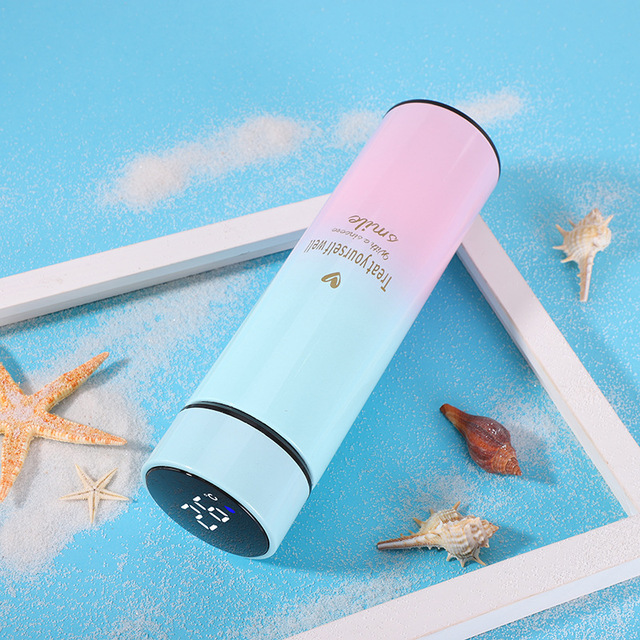 500ML Smart Thermos Vacuum Flasks Water Bottle Led Digital Temperature Display Stainless Steel Thermal Mug Coffee Cup Gift