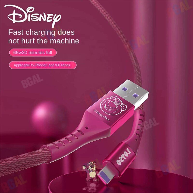 (66W)100% Authentic Disney USB to Lightning Cable Fast charging With data transmission iPhone Cable USB Cable Type-C
