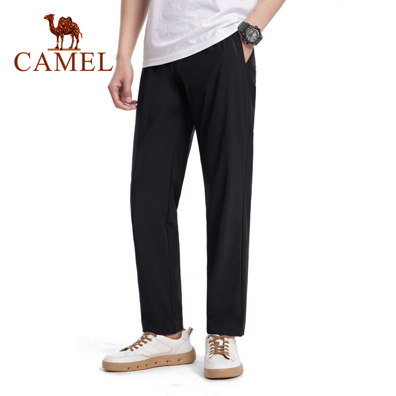 Camel Men's Cool Feeling Ice Silk Pants Elasticity Male Sports Pants
