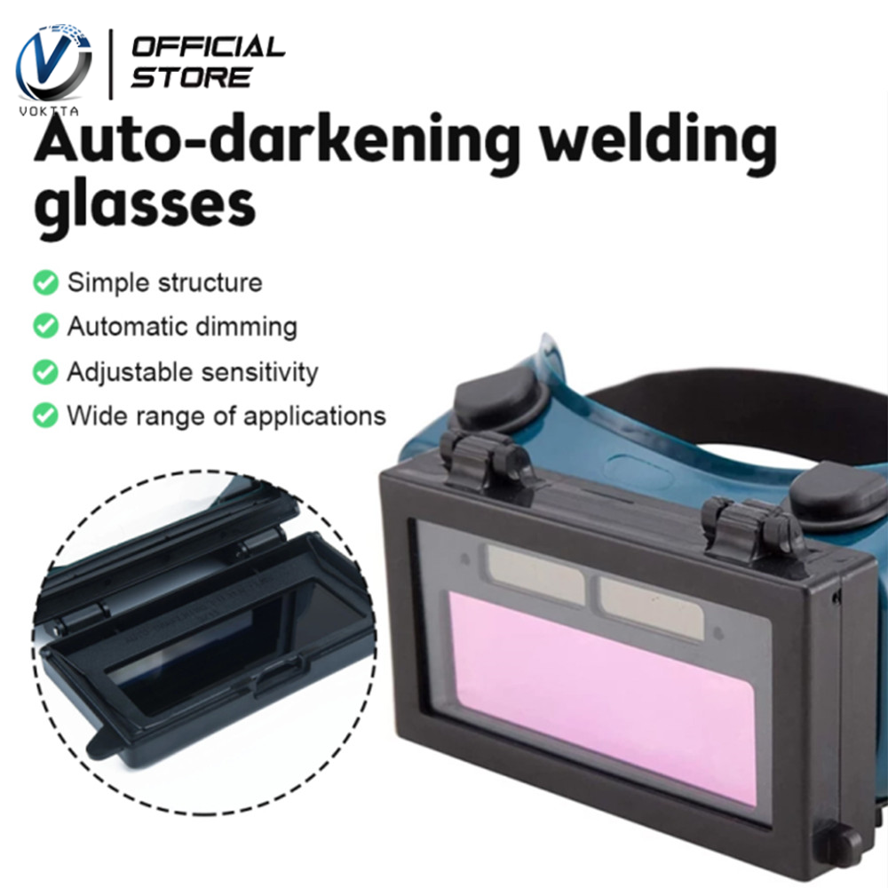 VOKTTA Solar Auto Darkening Welding Goggles Welding Helmet Safety Protective Welder Mask Helmet Eyes Goggles Mask Anti-glare