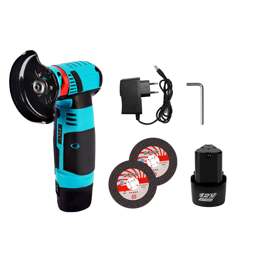 Yofidra® 12V Mini Brushless Angle Grinder Portable Cordless Polishing Machine 21PCS Accessories DIY Woodworking Electric Power Tools with 1 Battery