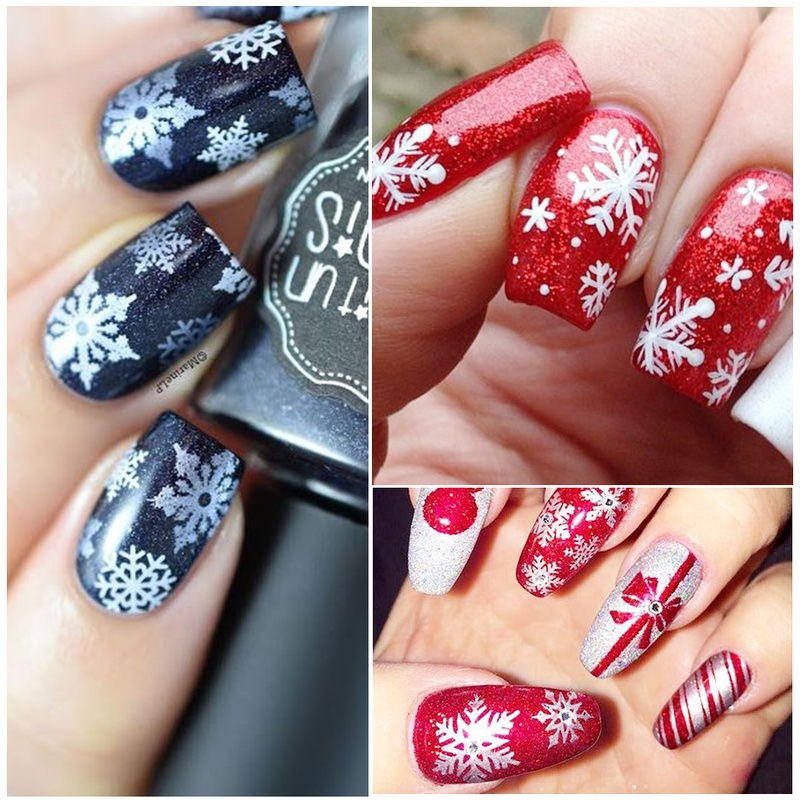 11 Sheets/set 3D Nail Sticker Christmas Theme Pattern Mixed Deer/Snowflake Nail Tips DIY Decoration Sticker White Blue Xmas Reindeer Feather Self-adhesive