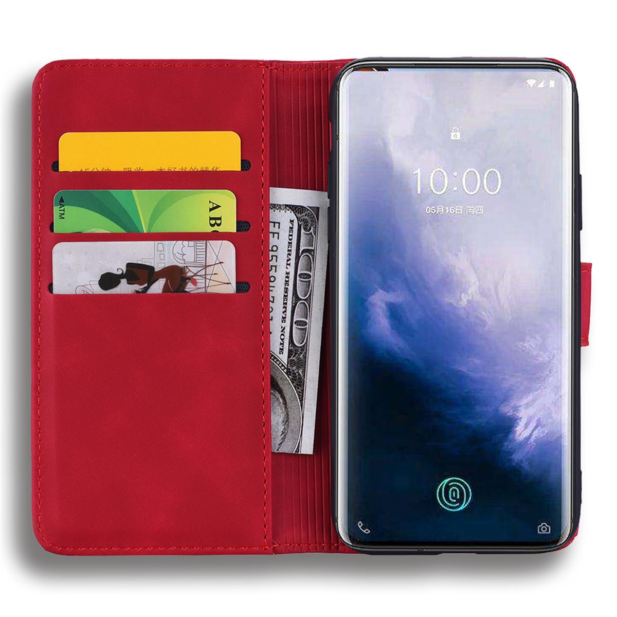 for Samsung Note10+ Note10 Pro Plus Leather Case, Wallet Phone Case Light Slim Flip Folio Cover Durable Shell Genuine Matte Calf Skin Feel, with Kickstand and Cash Card Slots Wristband