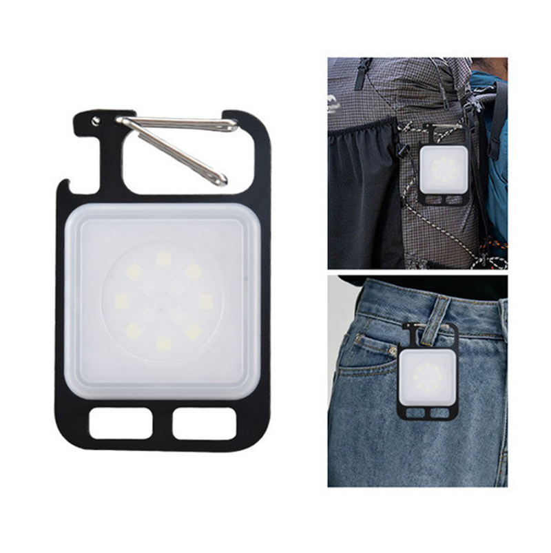 Portable Multifunction Keychain Light USB Rechargeable Mini Repair Light Work Lamp Outdoor Emergency Light White/Red/Blue 3Color Light