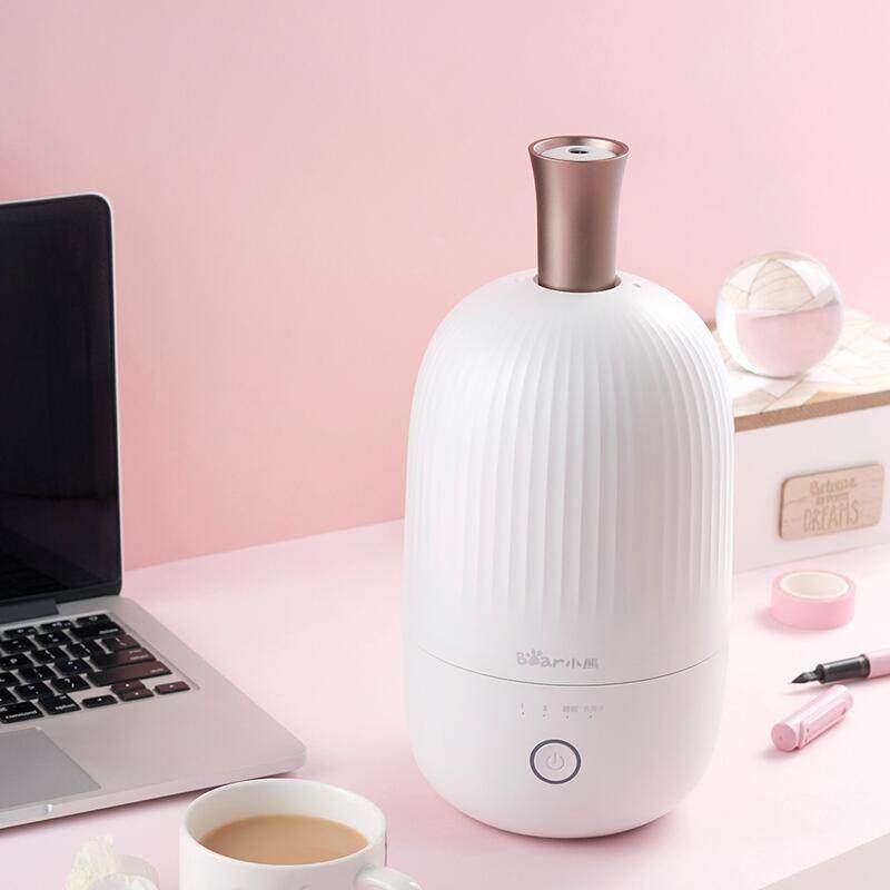 Bear JSQ-B20L1 Humidifier 2L Mini Bedroom Negative Ion Purifier Humidifier Home Mute Touch Aroma Diffuser White Singapore