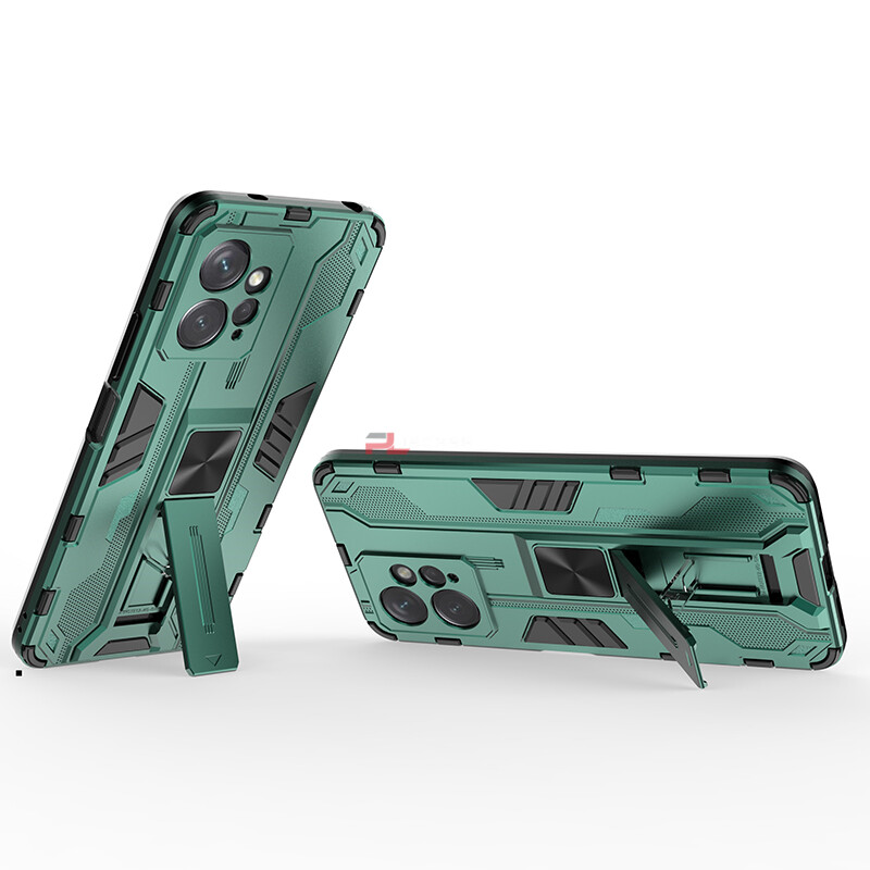 PlusCase for Xiaomi Redmi Note 12 4G Case Shockproof Kickstand Armor Camera Lens Protector Hard Back Cover