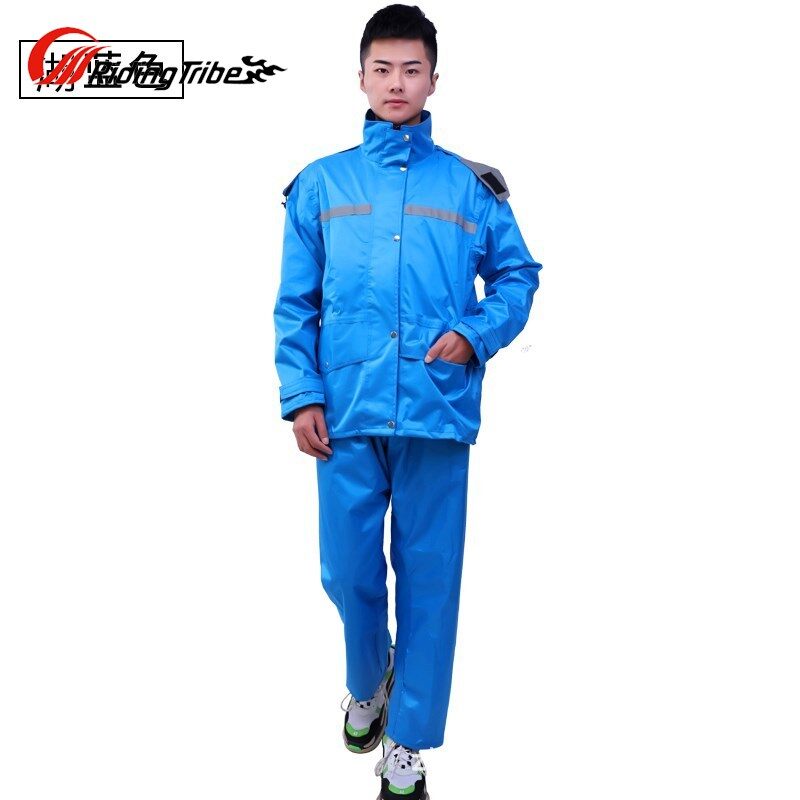 Riding Tribe dày Áo Mưa Bộ áo mưa xe máy bộ người lớn chia hai lớp áo mưa quần