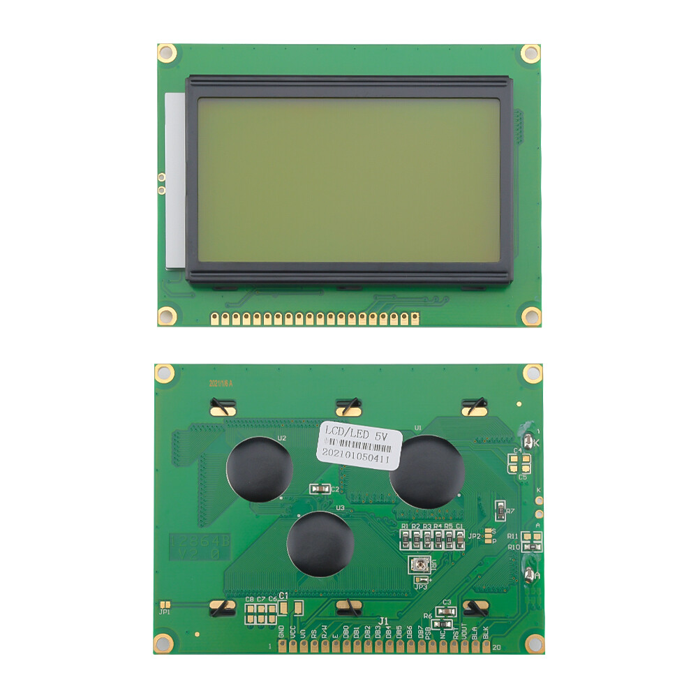 Aideepen 12864 LCD Display Module 5V 8X4 Character GB Chinese Character Library AIP31020 Controller for Pos Machines/Doll Machines/3D Printers and More