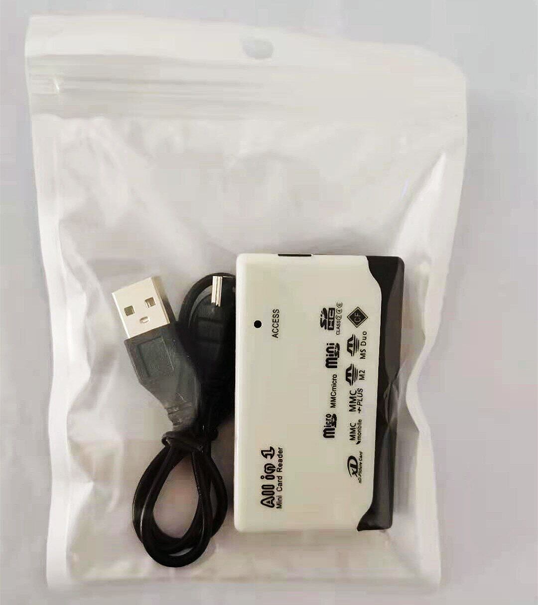 Mini memory cardreader all in one card reader usb 2.0 480mbps card reader tf ms m2 xd cf micro sd carder reader
