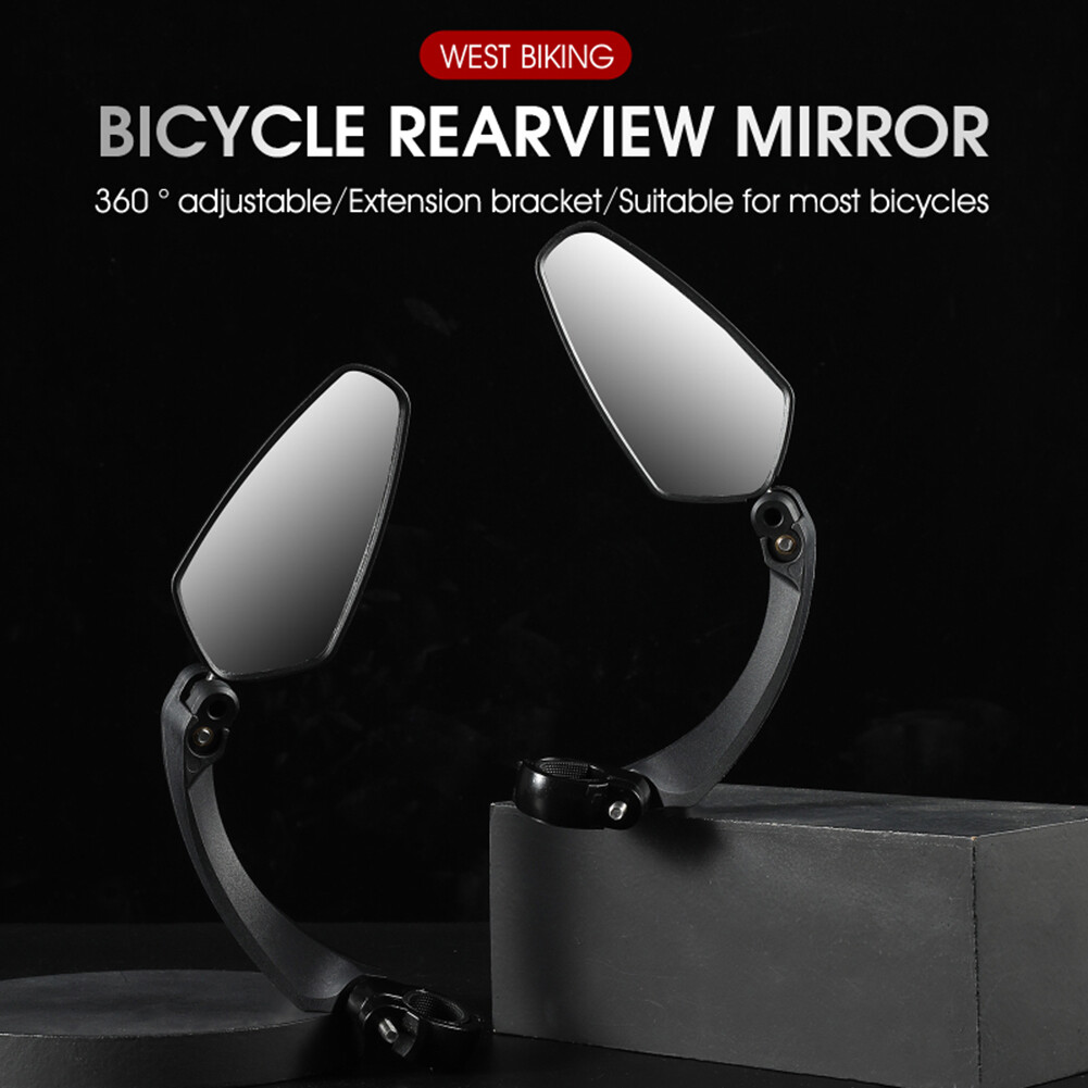 WEST BIKING Bike Rearview Mirror Adjustable Motorcycle Handlebar Reflector