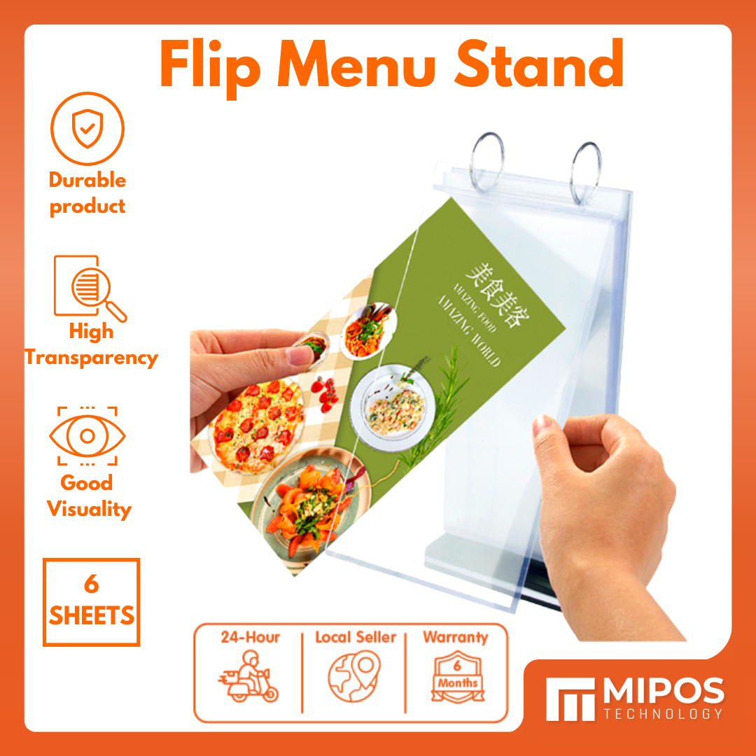 Table Menu Stand A5 A6/Flip Menu Stand Transparent Clear Menu Cover