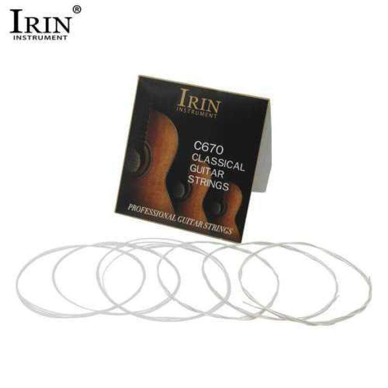 [MOST POPULAR] IRIN C670 Acoustic Classical Guitar Strings Nylon Silver Plated Copper Alloy Wound, 6pcs/set (.028-.043) (Silver) Malaysia