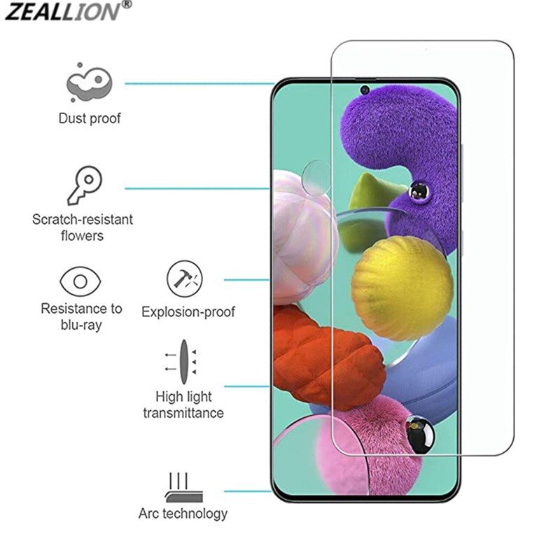 Zeallion (2 Pcs) for [Samsung Galaxy Note 10 Lite J4 J6 Plus A2 J2 Core M10 M20 M30 M40 M50 A10 10e A20 A30 A40 A50 A60 A70 A80 A90 A80s A40s A20e A30s A50s A20s A71 A51 A21 A31] 9H Transparent Tempered Glass Screen Protector Film